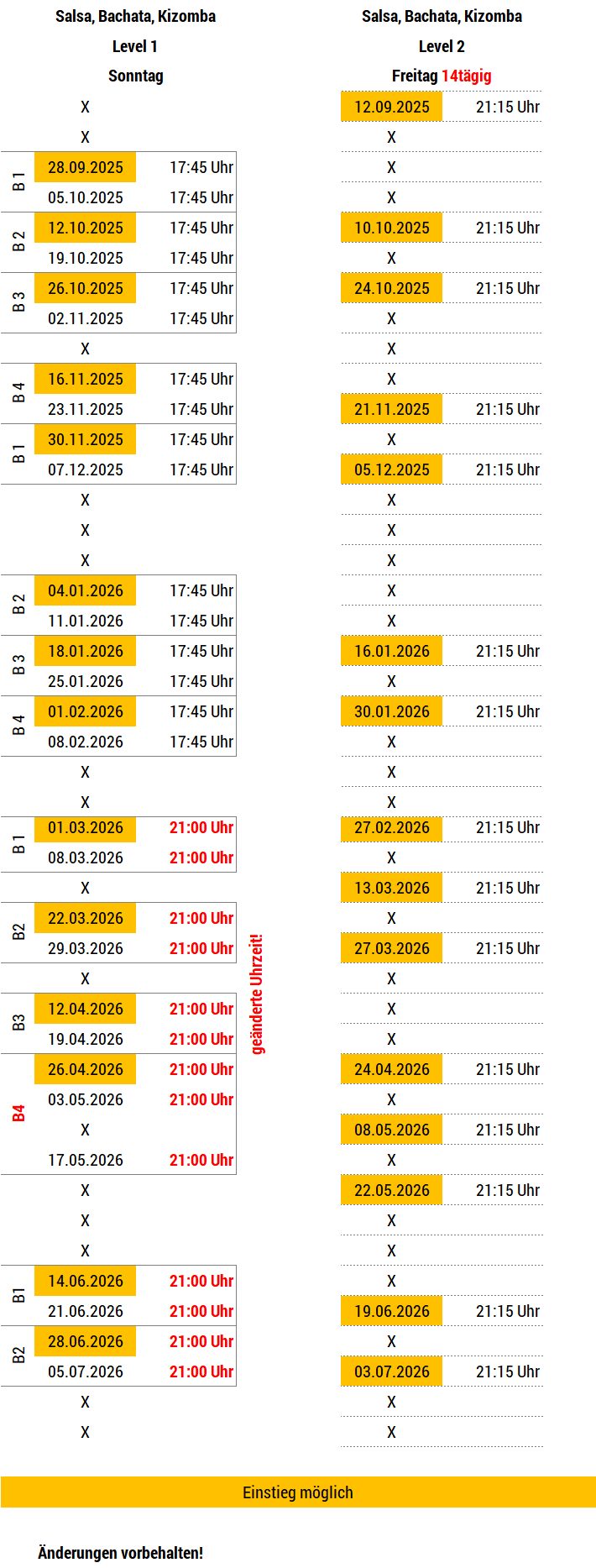 Salsa Bachata Kizomba - Stand 08.12.2025