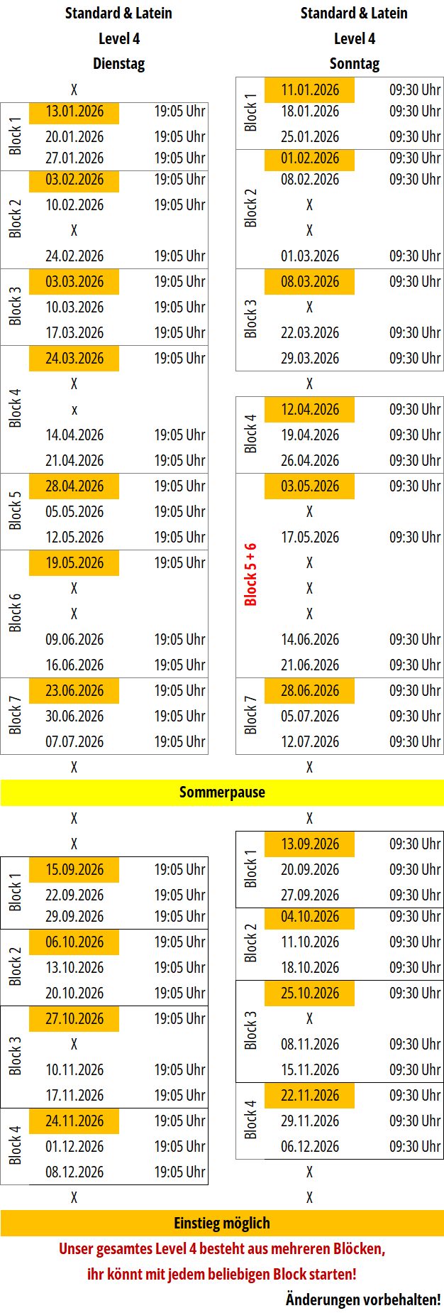 Standard Latein Level 4 - Stand 11.05.2026